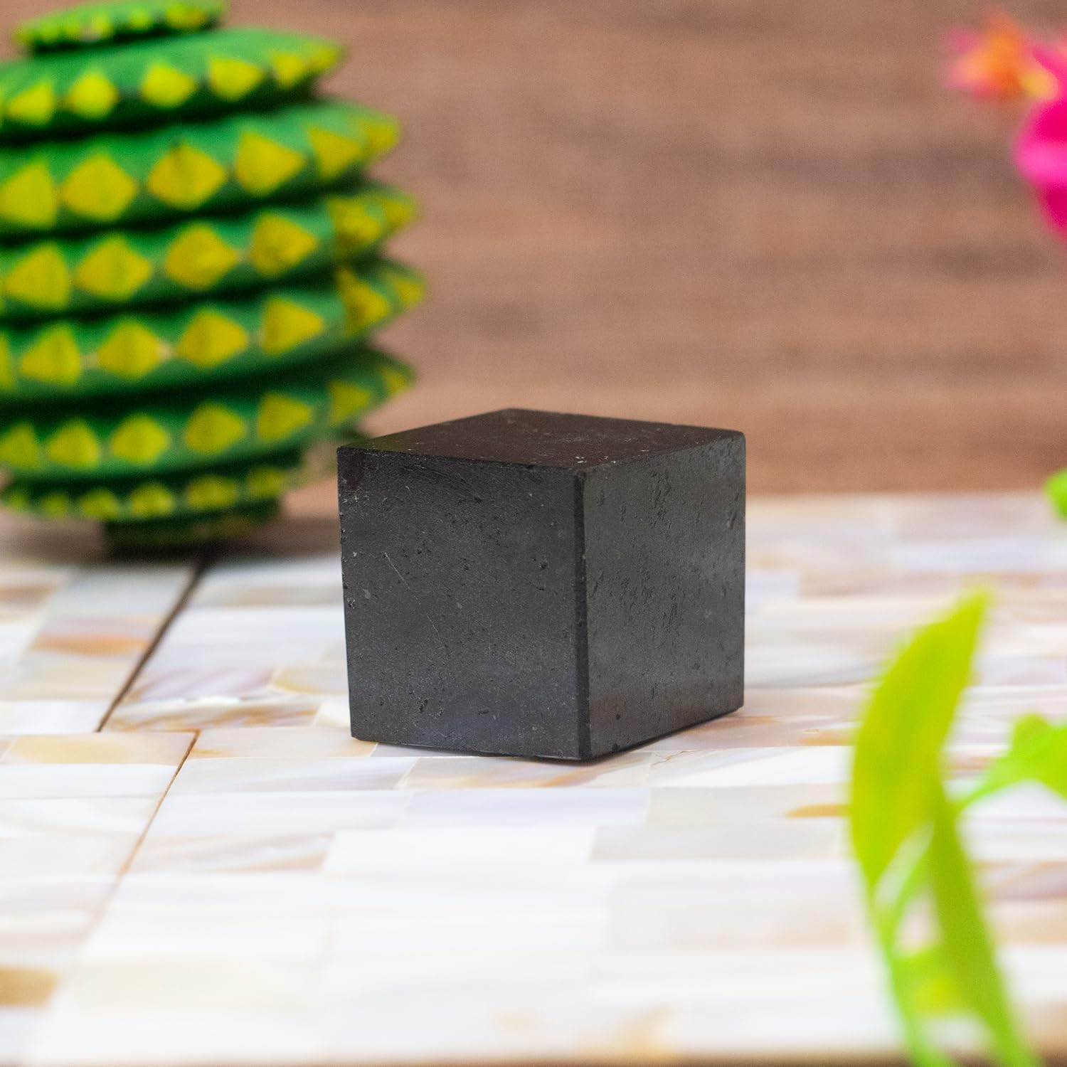 Arka Surya Crystals Natural Black Tourmaline Cube for EMF